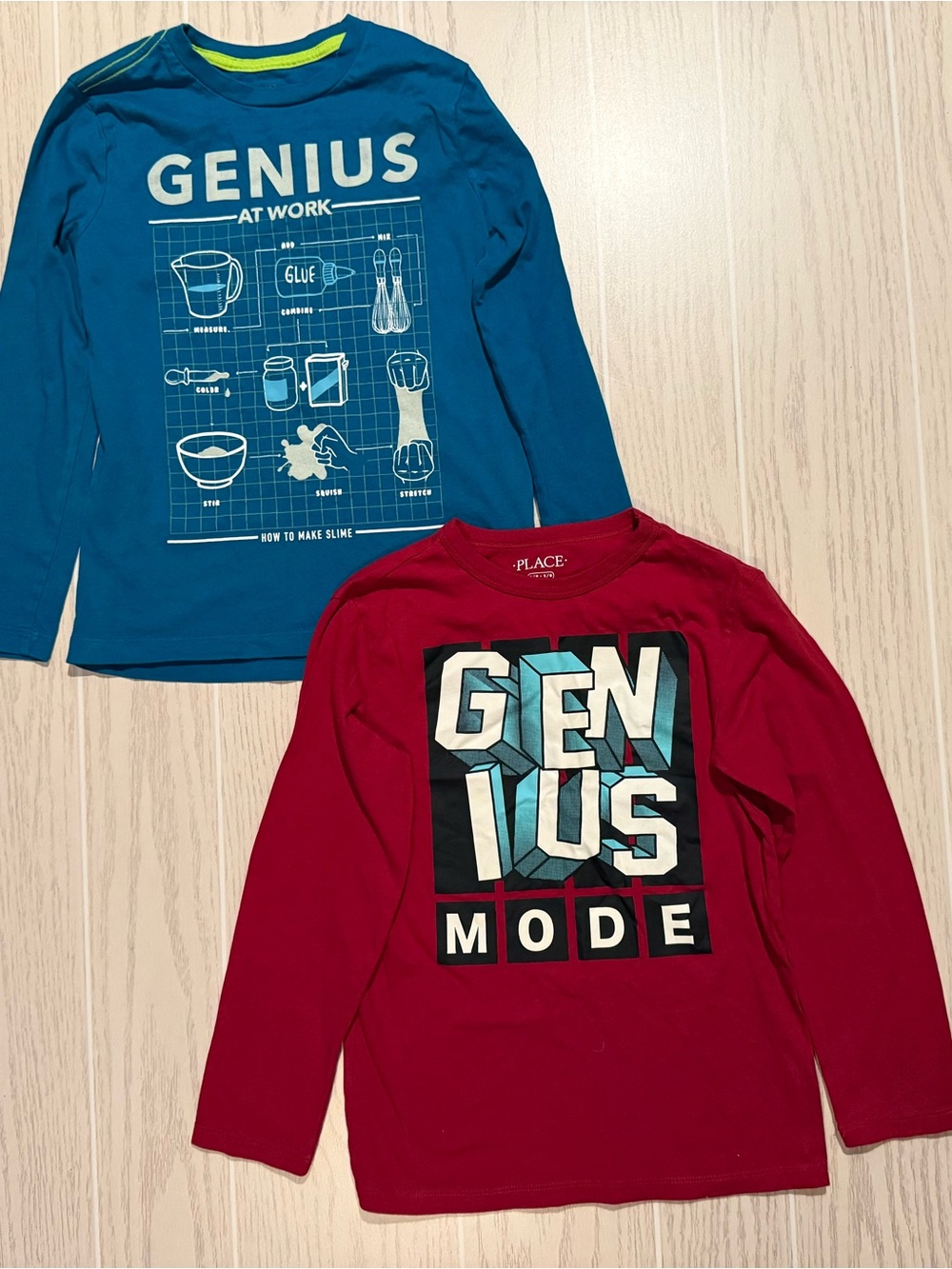 Children’s Place Spotted Zebra Boys 5/6 Graphic Long Sleeve Shirt 2pc Bundle